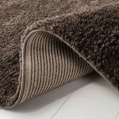 SAFAVIEH August Shag Collection Accent Rug - 2'3" x 4', Brown, Solid Design, Non-Shedding & Easy Care, 1.2-inch Thick Ideal for High Traffic Areas in Entryway, Living Room, Bedroom (AUG900T) - color: Brown, size: 2'3" x 4' (Rectangular)