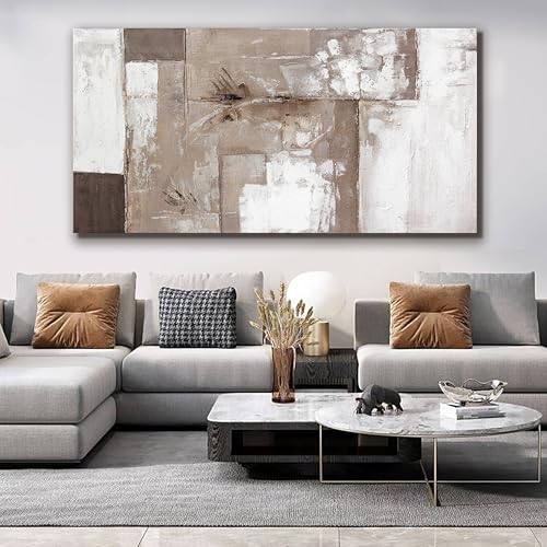 YISXINOAG Large Abstract Wall Art For Living Room Decor Grunge Room Decor Art Canvas Art Wall Decor 29" X 58" Painting Brown Grey And White Wall Art For Bedroom Home Office Dining Room Decoration - color: grey brown, size: 58"L x 29"W