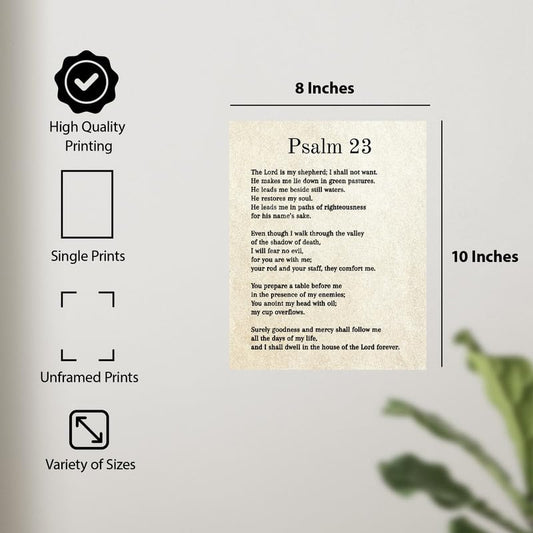 ALPINE INK CO. Sacred Scripture Poster - Vintage Religious Text Illustration Wall Decor - Spiritual Room Decor for Home Office - Trendy Faith Inspired Artwork - 8x10 Unframed Print - color: Style-01, size: 8"L x 10"W
