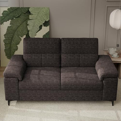 Upvilla 71.25" Modern Sofa Couch for Deep Seat Sofa Living Room(Dark Gray) | 8” Cushion, Comfy 2-Seater Chenille Loveseat with Convertible Armrest, Removable Sofa Cover, High Leg - color: Dark Gray, size: 71.25" Couch