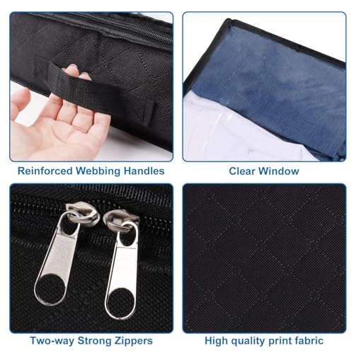 Fixwal Under Bed Storage Bags 4 Pack Underbed Containers for Clothing | Foldable Design, Clear Vinyl Window, Stainless Steel Zipper, Reinforced Handles, Dust-Resistant Under-Bed Use - size: Large, style: 4pcs