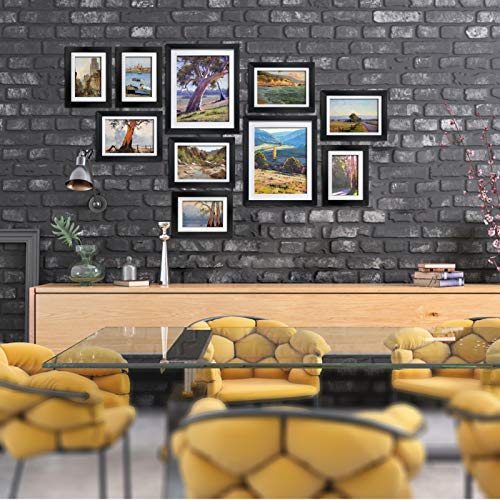 Giftgarden Multi Black Picture Frames with Mat for Multiple Sizes Photos, Four 4x6, Four 5x7, Two 8x10 for Gallery Photo Frame Collage Wall or Tabletop Display, Assortment Pack of 10 - color: Black