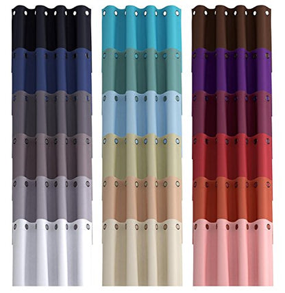 Room Darkening Grommet Blackout Window Curtains Panels for Bedroom Set of 2 52x84 Inch Begie, Bonus 2 Tie Backs Included - color: Beige, size: 52"W x 84"L (Pack of 2)