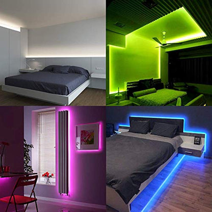 DAYBETTER Led Strip Lights 16.4ft Waterproof Color Changing Led Lights with Remote Controller - size: 16.4ft