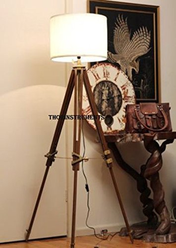 Thor Vintage Classic Tripod Floor Lamp Nautical Floor Lamp Home Decor lamp (Without Lampshade) Rustic Vintage Home Decor Gifts