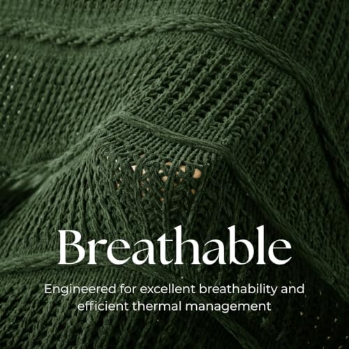 Boho Knitted Chenille Blanket with Tassels - Lightweight & Soft All-Season Throw - 3D Classic Pattern for Living Room Bedroom Couch, Imperial Green, Throw 50"x60" - color: Imperial Green, size: Throw