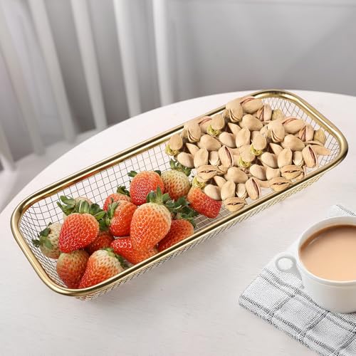 4Pack Stainless Steel Tumbler Cup Lid Organizer, Mason Jar Lid Holder | Rectangular, Stainless Steel Mesh, Cabinet Storage Basket, Silverware, Chopsticks, Straws, Utensils, Gold Color - style: GoldModern-4pack