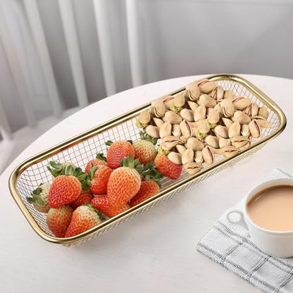 4Pack Stainless Steel Tumbler Cup Lid Organizer, Mason Jar Lid Holder | Rectangular, Stainless Steel Mesh, Cabinet Storage Basket, Silverware, Chopsticks, Straws, Utensils, Gold Color - style: GoldModern-4pack