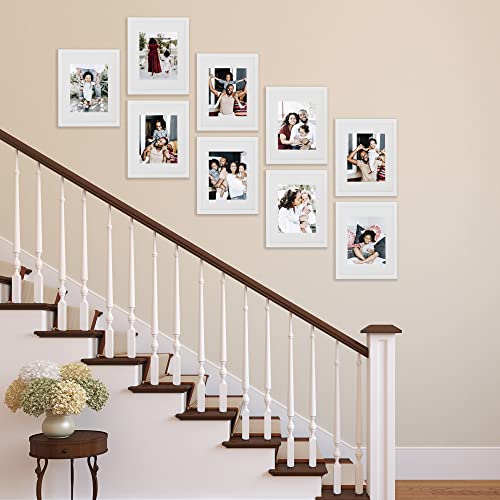 Sheffield Home 9 Piece Gallery Wall Frame Set, 11x14 Inch, White - color: White, size: 11x14 Inch