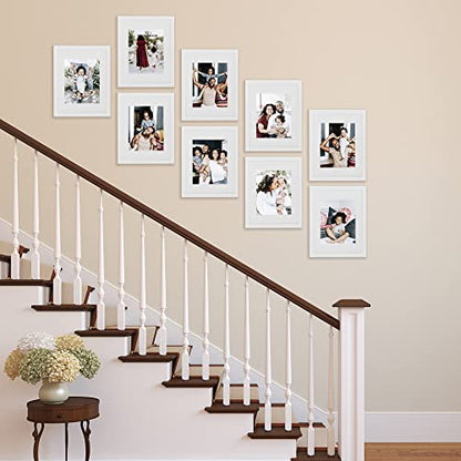 Sheffield Home 9 Piece Gallery Wall Frame Set, 11x14 Inch, White - color: White, size: 11x14 Inch