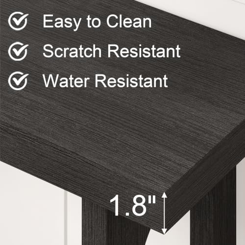 Black Entryway Table, 55‘’ Narrow Wood Console Table Entrance Tables for Front Door Sofa Tables for Entryway, Living Room