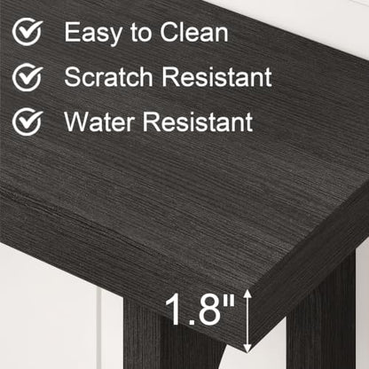 Black Entryway Table, 55‘’ Narrow Wood Console Table Entrance Tables for Front Door Sofa Tables for Entryway, Living Room