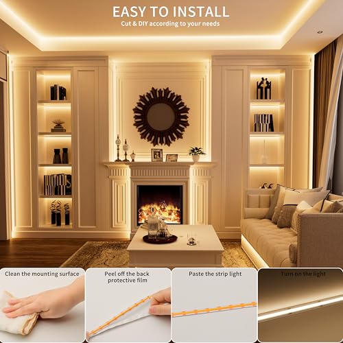 PAUTIX 5V USB CCT Tunable COB LED Strip Lights 6.56ft/2m,1280LEDs 1200lm 2700K-6500K Dimmable CRI85+ with RF Remote TV Backlight,Flexible Under Cabinet Tape Light for Bedroom,Kitchen,Home DIY Lighting - color: 2700K-6500K