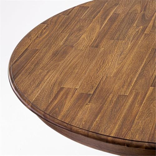 FE2-0N-TP Ferris Modern Dining Table - a Round Kitchen Table Top with Pedestal Base, 48x48 Inch, Sandblasting Antique Walnut - color: Sandblasting Antique Walnut, size: 48x48 Inch