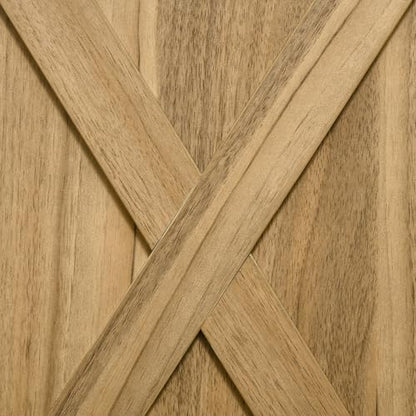 HOMCOM Farmhouse Sideboard Buffet Cabinet Barn Door Natural Wood Effect | Coffee Bar Cabinet, Drawer, Adjustable Shelf, Kitchen, Living Room, Entryway - color: Natural Wood Effect