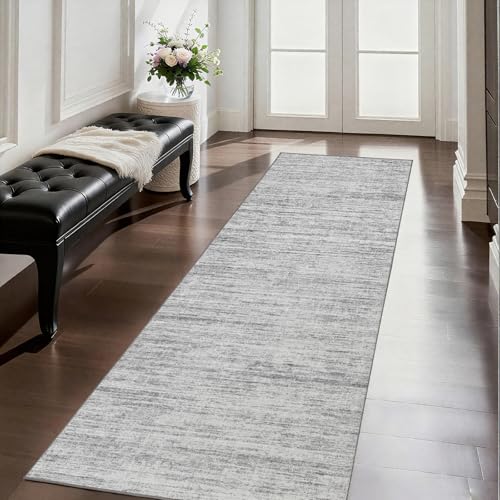 Hallway Runner Rug 3x6 - Washable Kitchen Rugs Non Slip，Stain Resistant Entryway Rug Runner Abstract Soft Runners for Hallways，Dining Living Room Bedroom - color: Grey, size: 3' x 6' (Runner)