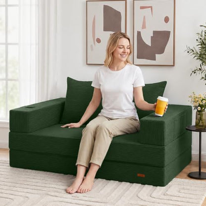 COMAX Futon Sofa Bed, Convertible Sofa Bed, Folding Boneless Couches