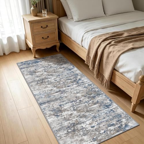 Hallway Runner Rug 3x6 Textured Non Slip Carpet Runner, Abstract Multi | Machine Washable Wide Runner Rug with Silicone Backing; Stain-Resistant Surface for Hallways, Kitchens and High-Traffic Areas - color: Abstract-multi, size: 3' x 6' (Runner)