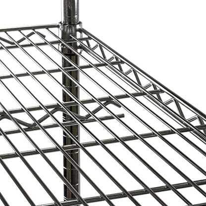 Shelving Inc. 8" d x 18" w Chrome Wire Shelving with 3 Tier Shelves | Weight Capacity 800lbs Per Shelf, Durable Kitchen and Garage Storage Shelves, Adjustable Shelf Organizer Storage Rack - size: 8" d x 18" w x 34" h