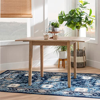Linon Torino Greywash 30" Square Drop Leaf Table - 30" X 48" Fully Extended - color: Greywash