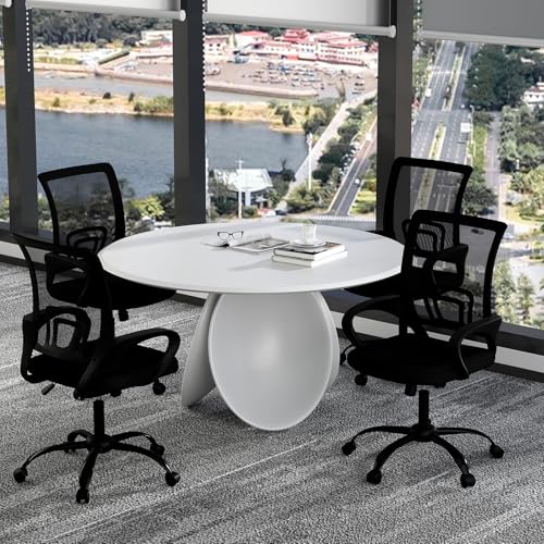 Bonzy Home Ergonomic Conference Room Chairs Set of 8, Rolling Office Chairs with Wheels, Mesh Computer Desk Chair with 360°Swivel, Height Adjustable, 8 PCS - size: 8 Pack