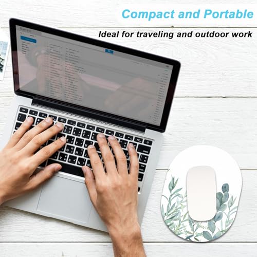 Rimilak Small Mouse Pad 6 x 8 Inch, Takes up Wrist and Mouse Space, Waterproof Compact Mini Mouse Mat for Laptop Computer Wireless Mouse Keyboard Home Office Travel,Green Leaves - color: Green Leaves, size: 8L x 6W inches