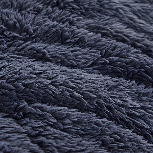 Puts This to Sleep Coma Inducer® Twin Oversized Comforter Set, Plum Granite | Experience Coma Worthy Sleep with Shaggy Plush Extra Large Bedding