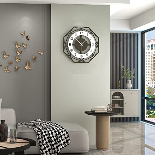 Large Wall Clocks for Living Room Decor Modern Analog Wall Clock | Battery Operated Silent Non Ticking for Kitchen Bedroom Home Decorative Art 20 inch Wood Big Wall Clock Decor for Indoor - size: 20 inch