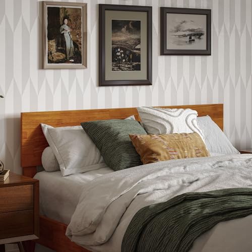 AFI, Orlando Full Adjustable Modern Wood Panel Headboard, Light Toffee - color: Light Toffee, size: Full