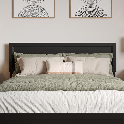 AFI, Sophia Adjustable Modern Full Wood Headboard, Black - color: Black, size: Full