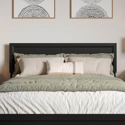 AFI, Sophia Adjustable Modern Full Wood Headboard, Black - color: Black, size: Full