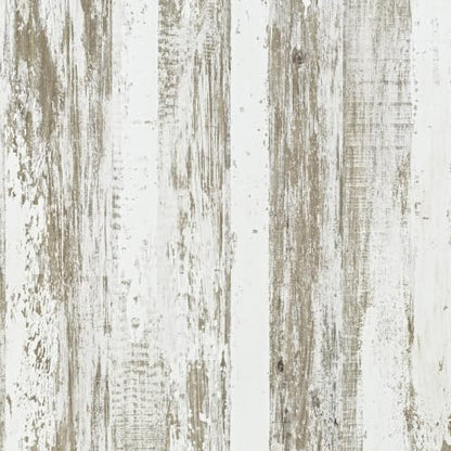 WENMER White and Brown Rustic Wood Grain Wallpaper, 17.3" x 157", Peel and Stick, Waterproof, Multi-Surface Use - size: 197" x 17.3"