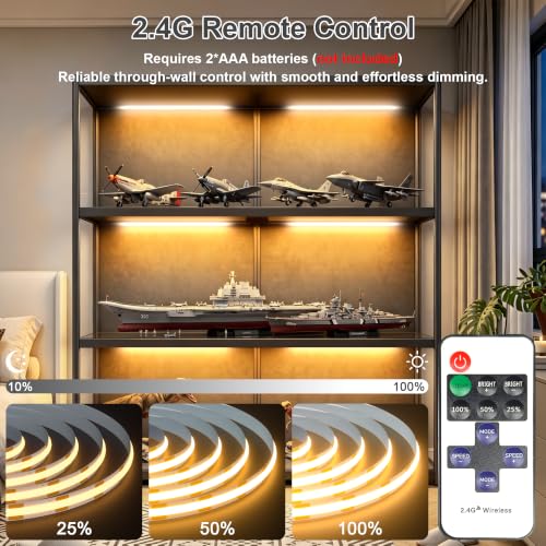 LED Shelf Lights, Under Cabinet Lighting Compatible with Alexa, Dimmable 2700K WIFI Strip Lights for Bookshelf, Display, Book Case Curio, Kitchen with App, Remote, Memory Function (6Pack 20In) - size: 2700K 6Pack 20In