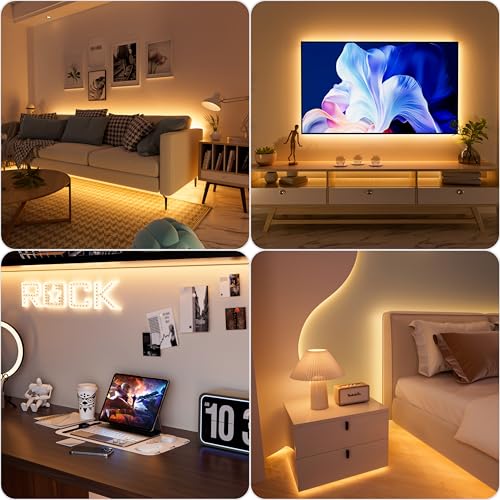 PAUTIX LED Strip Light 5V USB 6.56ft/2m 2700K, 640LEDs 1200lm Dimmable COB LED Strip Light Warm White CRI90+ USB TV Backlight,Flexible Under Cabinet Tape Light for Bedroom,Kitchen,Home DIY Lighting - color: 2700K, size: 6.56 ft
