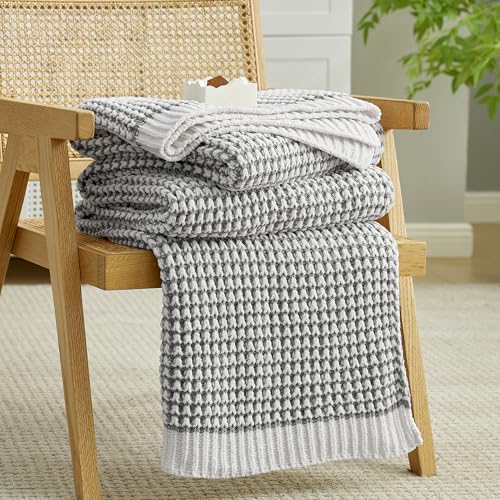 Knit Throw Blanket, Soft Chenille Cozy Breathable Pineapple Chunky Decorative Blanket for Couch, Bed & Sofa, French-Inspired Lightweight Warm Gift for Women, Gray, 60"x80" - color: Pineapple Cray&ivory, size: Pineapple Knit 60"x80"