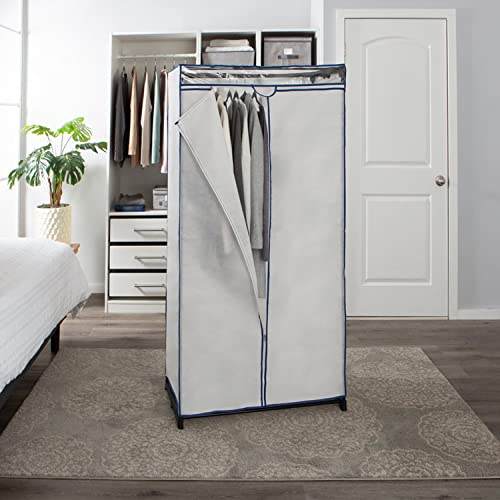 Simplify 36" Wide Portable Closet | Great for Clothes | Accessories | Heavy Duty | Hanging Rod | Easy to Assemble | Dimensions : 36” x 63” x 19” | White - color: White