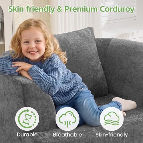 HUBSON 2-in-1 Folding Sofa Bed, Chenille Convertible Single Sleeper Chair Bed, Modern Boneless Foldable Couch, High-Density Foam Lounge Chair for Living Room, Bedroom, No Assembly Required, Dark Grey - color: Dark Grey