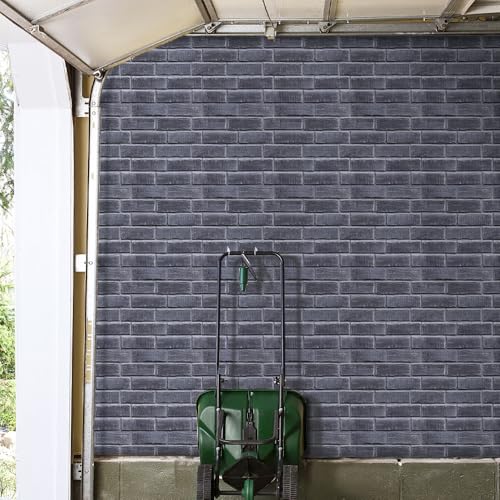 3D Faux Brick Wall Panels Peel and Stick, 10 Pcs 11.8" x 11.8" - color: Gray