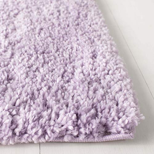 SAFAVIEH August Shag Collection Accent Rug - 2'3" x 4', Lilac, Solid Design, Non-Shedding & Easy Care, 1.2-inch Thick Ideal for High Traffic Areas in Entryway, Living Room, Bedroom (AUG900V) - color: Lilac, size: 2'3" x 4' (Rectangular)