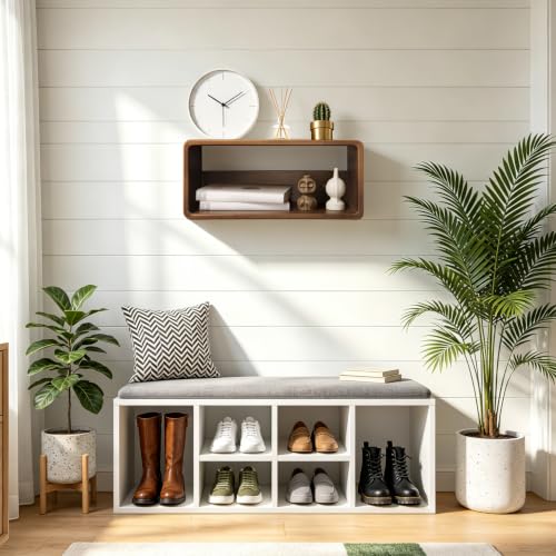 Floating Nightstand, Wall Mounted Bedside Shelf, Handmade Bedroom Furniture,Pine Wood Floating Bedside Table, Minimalist and Unique Style 18”x 10”x 7.5” Brown - color: Brown