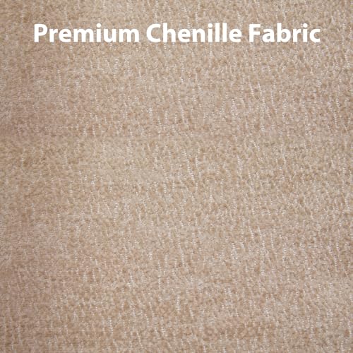 Chifee & Vingol 55" W Oversized Accent Barrel Chair Large Round Chair Extra Large Armchair with 5 Pillows for Living Room,Bedroom,Home Theater,Chenille,70" W-Wheat - color: 55"- Wheat
