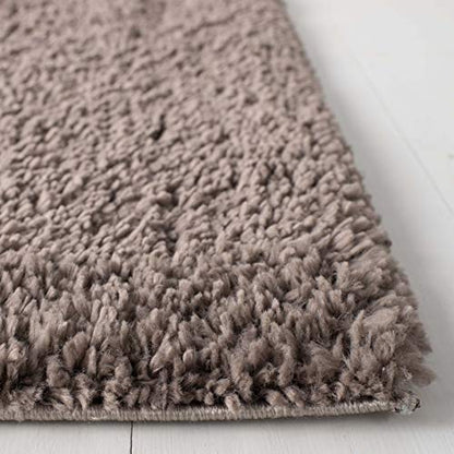 SAFAVIEH August Shag Collection Accent Rug - 2'3" x 4', Taupe, Solid Design, Non-Shedding & Easy Care, 1.2-inch Thick Ideal for High Traffic Areas in Entryway, Living Room, Bedroom (AUG900R) - color: Taupe, size: 2'3" x 4' (Rectangular)