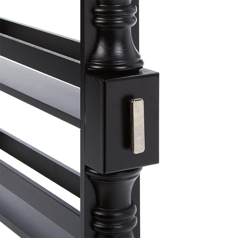Slim Rolling Can and Spice Racks - Black - color: Black