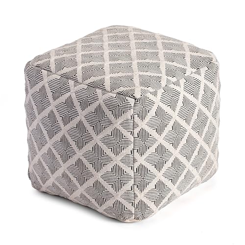 Anji Mountain Pouf Ottoman Foot Rest, Handmade Ottoman Pouf, Comfortable Foot Stool, Decorative Floor Seating for Living Room Decor, Bedroom & Home Décor Accent - Carondelet - color: Carondelet