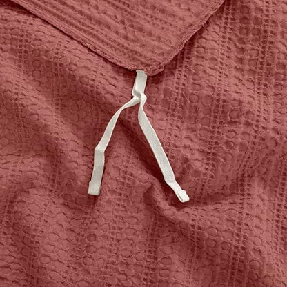 Dreamology Waffle Duvet Cover, Twin Duvet Cover, 100% Cotton Waffle Weave | Duvet Covers with Zipper Closure, Soft Luxury Textured & Breathable Duvet Cover Set,Twin Bedding Set 2 Pieces (Terracotta) - color: Terracotta, size: Twin