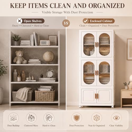 2-Tier Hanging Foldable Closet with Storage Bin, 3-Tier Portable Armoire Organizer, Modular Folding Cabinet with Doors & Wheels for Nursery Room Organization, Clear - size: Style A
