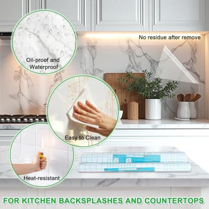 Shackcom Clear Contact Paper Roll Self-Adhesive Kitchen Backsplash Wall Protector 23.6in X 9.84ft - Used as Shelf Drawer Liner, Whiteboard, Wallpaper, Cat Dog Scratch Protector - size: 23.6"W x 118"L