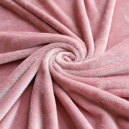 TASTHROW Large Flannel Fleece Throw Blanket, 50×70 Inch - Pink | Cozy Lightweight Thick Blanket - All Seasons Suitable for Women, Men and Kids (Two Pack) - color: Pink, size: Two Pack 50"x70"