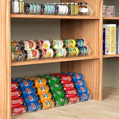 Simple Houseware Soda Can Organizer Dispenser Refrigerator/Pantry, Set of 4 | Clear - size: 4 Pack, style: Standard Can