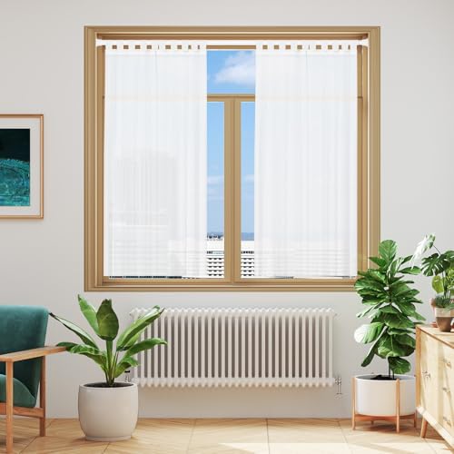 Tension Rods for Windows 30-63Inch Tension Curtain Rod White | Adjustable Curtain Rod No Drilling Spring Rod for Light Shower Curtain,Doorway,Closets - color: White, size: 30" to 63"-1Pcs
